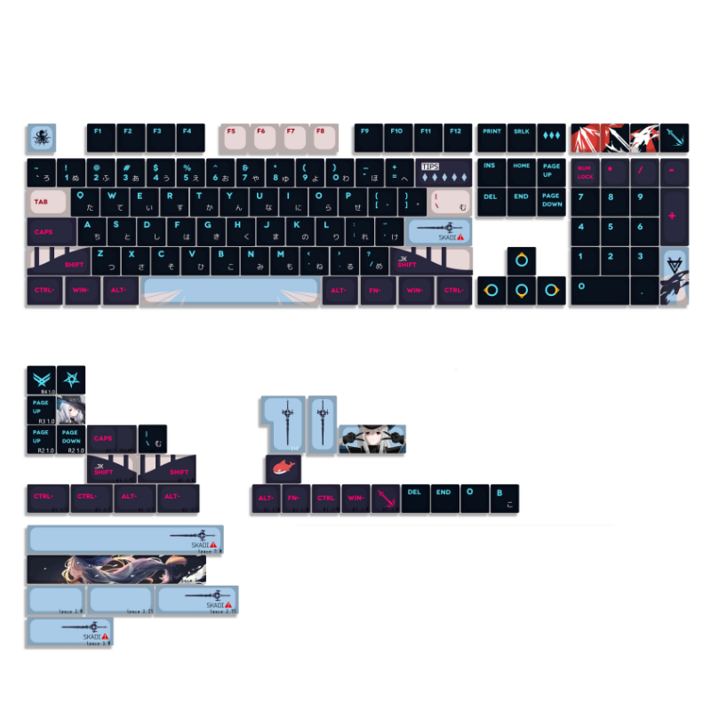 Gaming Keyboard Ergonomic - 내일의 아크 블랙 DIY 커스텀 일본