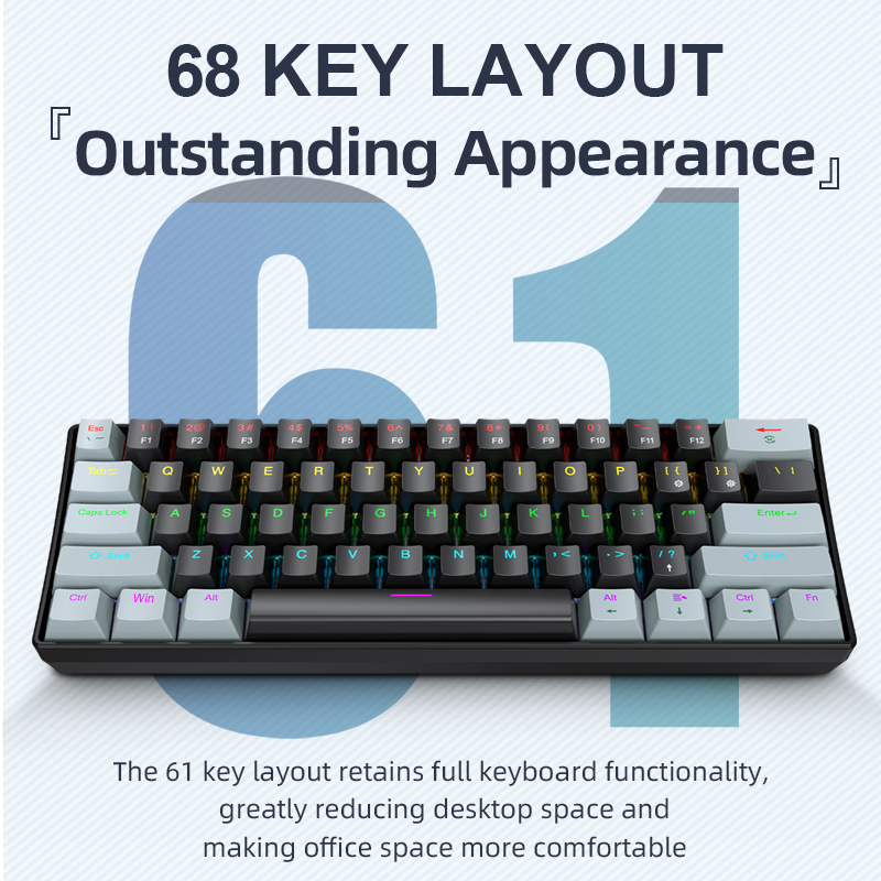 Gaming Keyboard And Mouse For Xbox - APAYADO K61 미니 기계식 키보드, 유선,