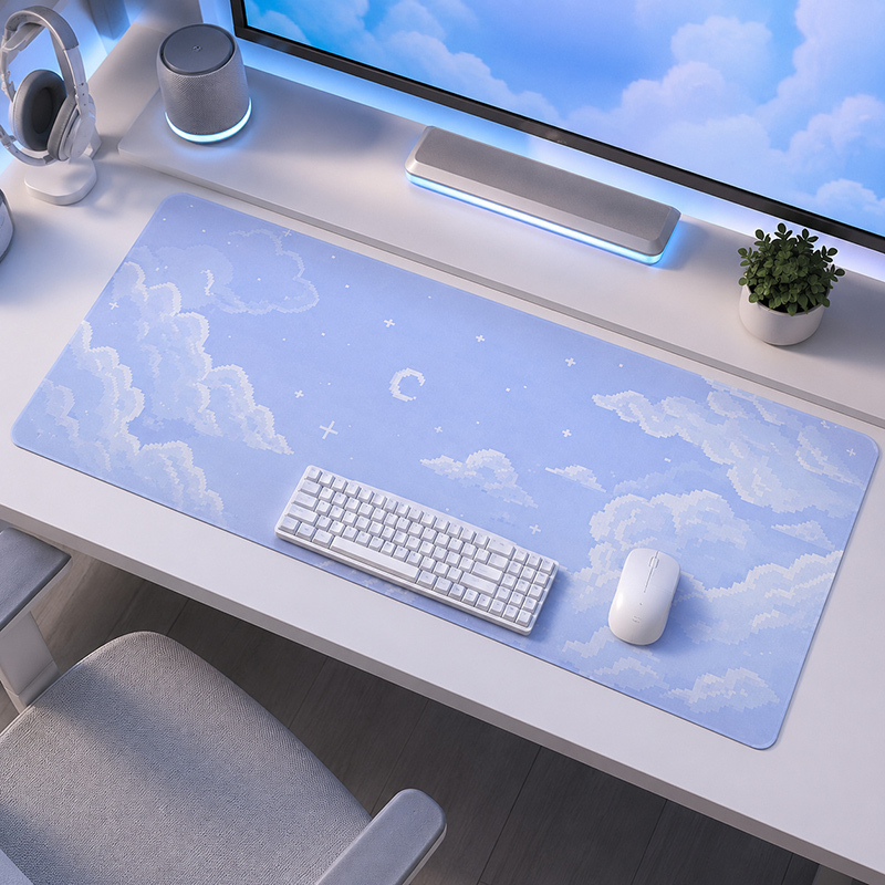 Gaming Keyboard Blue - 마우스 패드 블루 문 클라우드 스카이