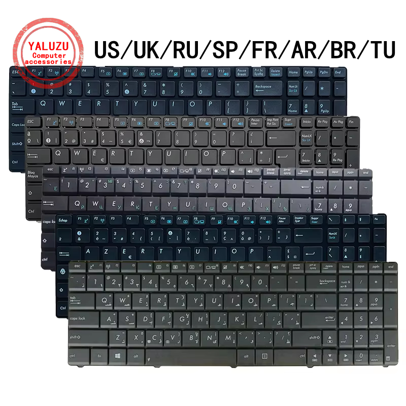 Gaming Keyboard Asus - 미국/영국/러시아/스페인/프랑스/아르헨티나/브라질/터키 노트북 키보드 ASUS A52 A52J/JC