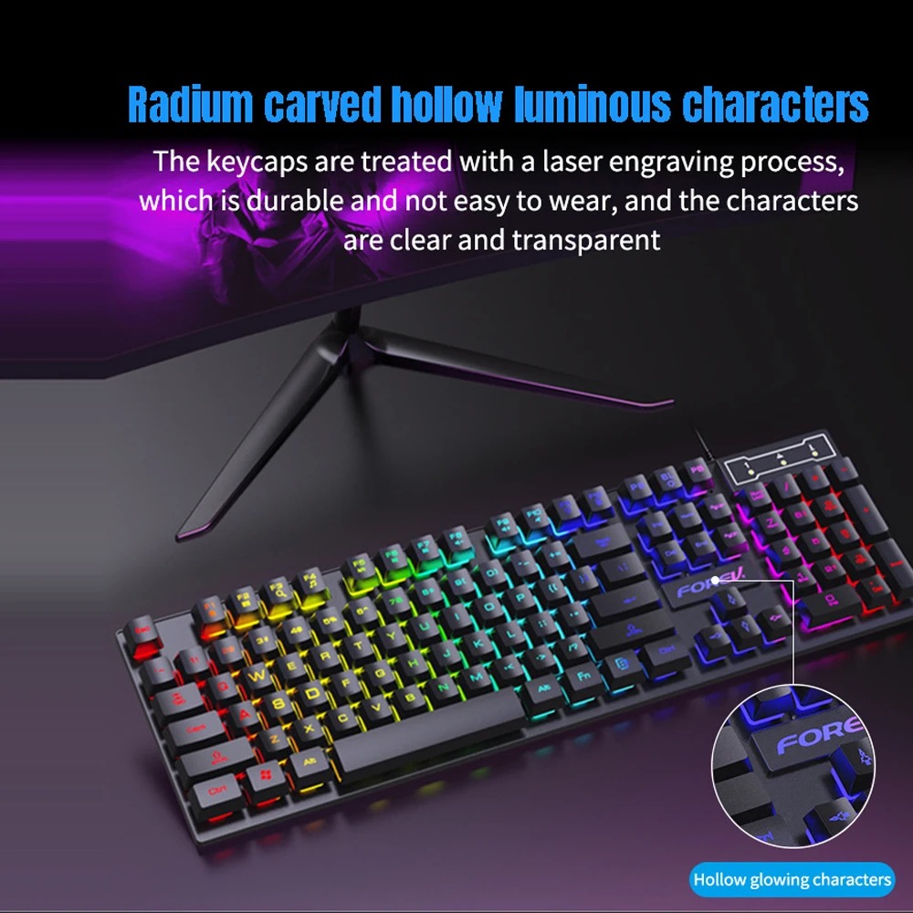 104키 유선 키보드 RGB 다채로운 게이밍 키보드 기 - Gaming Keyboard And Mouse For Xbox 리뷰 및 가격