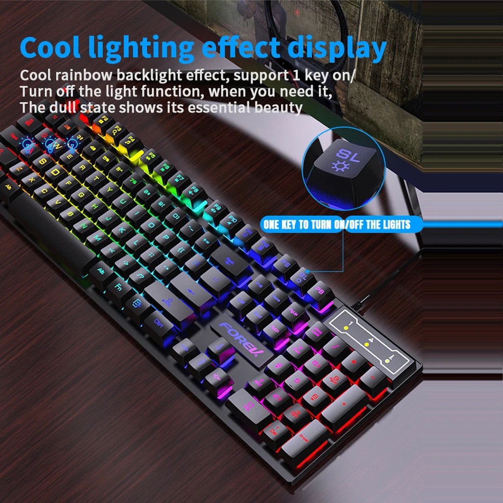 104키 유선 키보드 RGB 다채로운 게이밍 키보드 기 - Gaming Keyboard And Mouse For Xbox 리뷰 및 가격