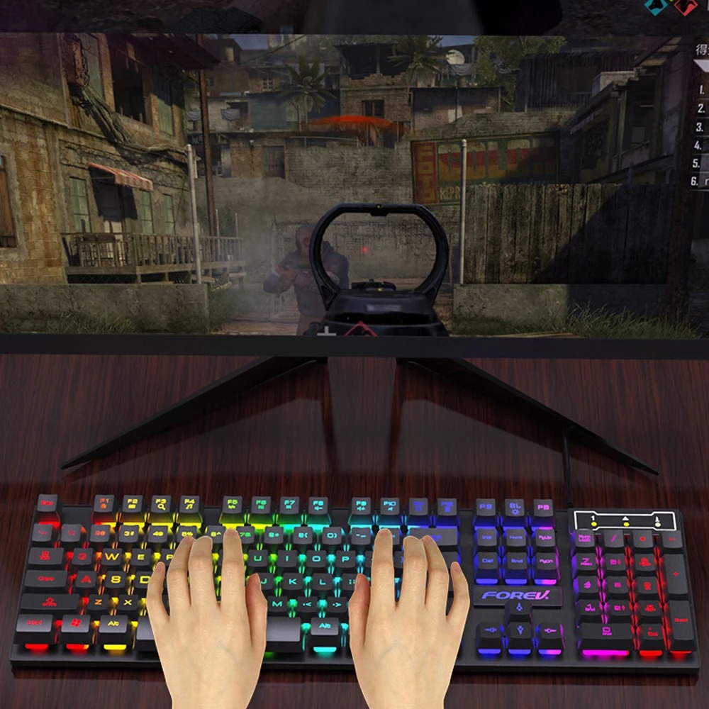 104키 유선 키보드 RGB 다채로운 게이밍 키보드 기 - Gaming Keyboard And Mouse For Xbox 리뷰 및 가격
