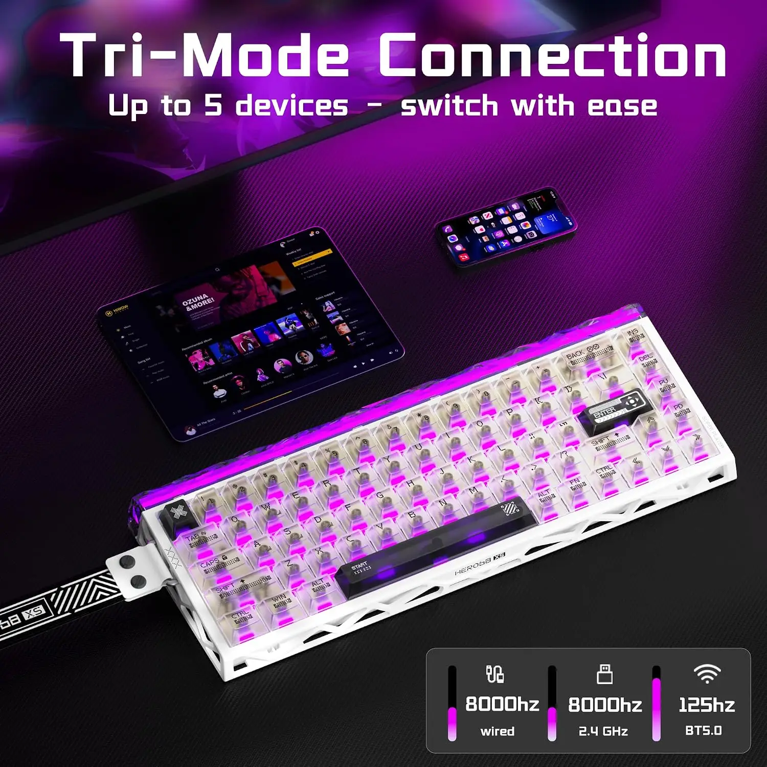 아울라 히어로68 XS 홀 효과 자기식 게이밍 키보드, - Gaming Keyboard Nearby 리뷰 및 가격