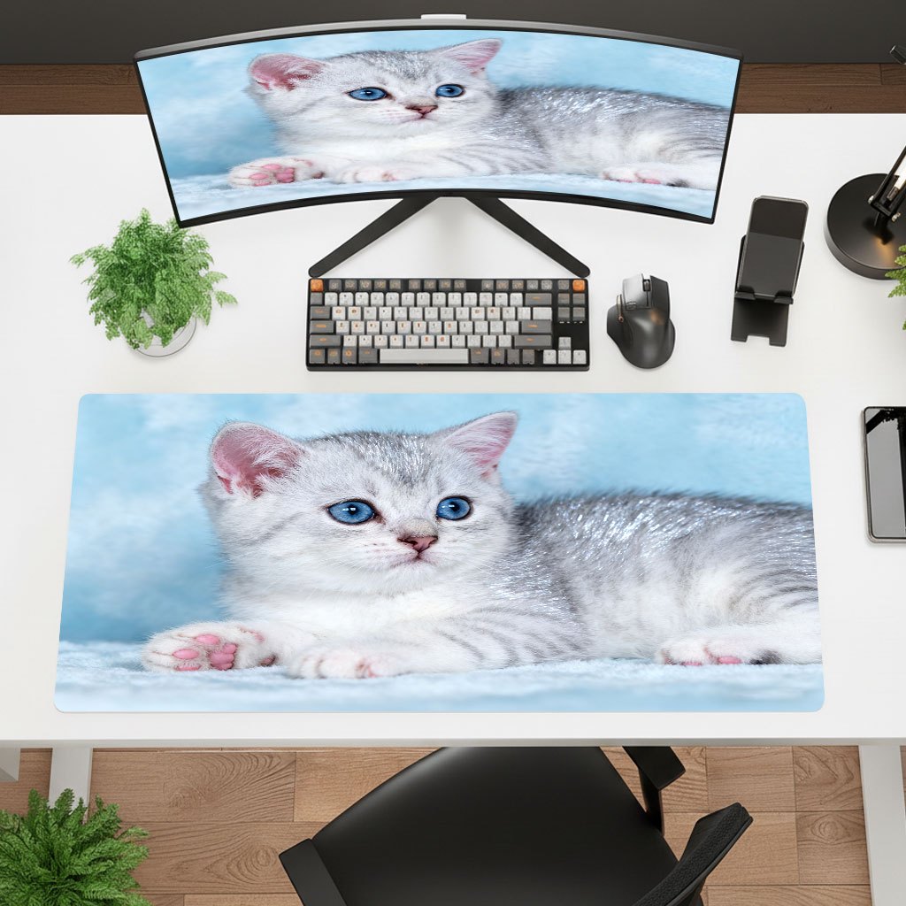 브랜드 아이언 아트 데스크 매트 귀여운 새끼 고양이 미 - Gaming Keyboard Brand 리뷰 및 가격