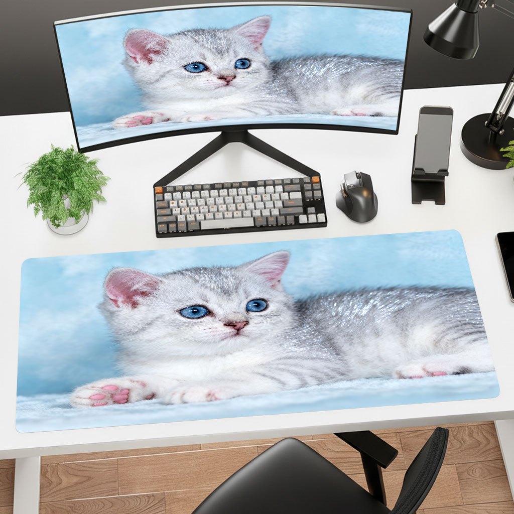 브랜드 아이언 아트 데스크 매트 귀여운 새끼 고양이 미 - Gaming Keyboard Brand 리뷰 및 가격