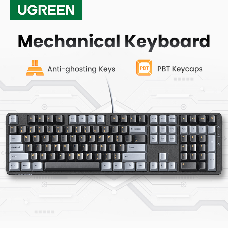 UGREEN 기계식 키보드 108 PBT 키캡, 유선  - Gaming Keyboard Corsair 리뷰 및 가격
