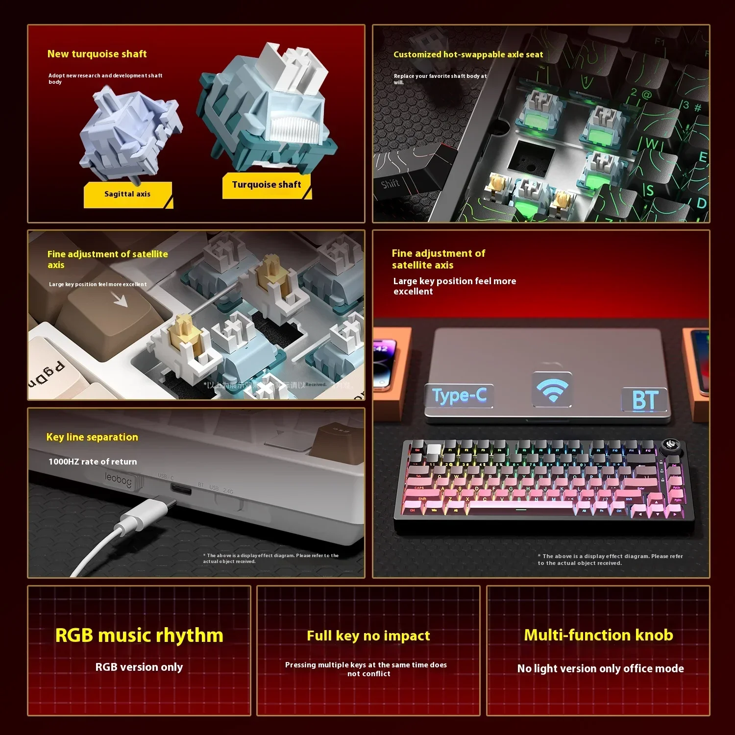 새로운 색상 LEOBOG Hi75 HI75C HI75C - Gaming Keyboard Number Pad 리뷰 및 가격