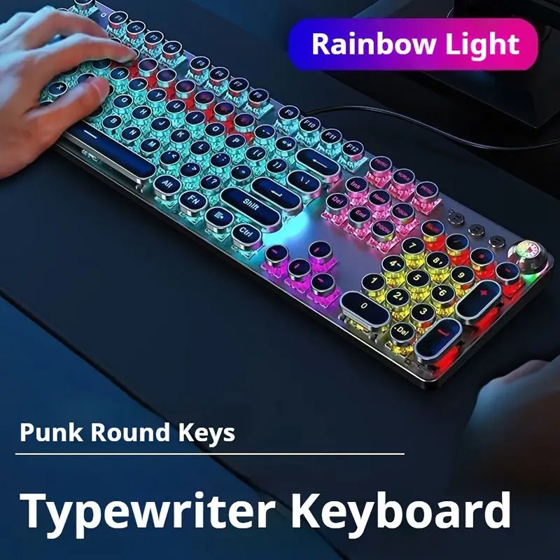 EWEADN 펑크 타자기 기계식 게임용 키보드 104  - Gaming Keyboard Corsair 리뷰 및 가격