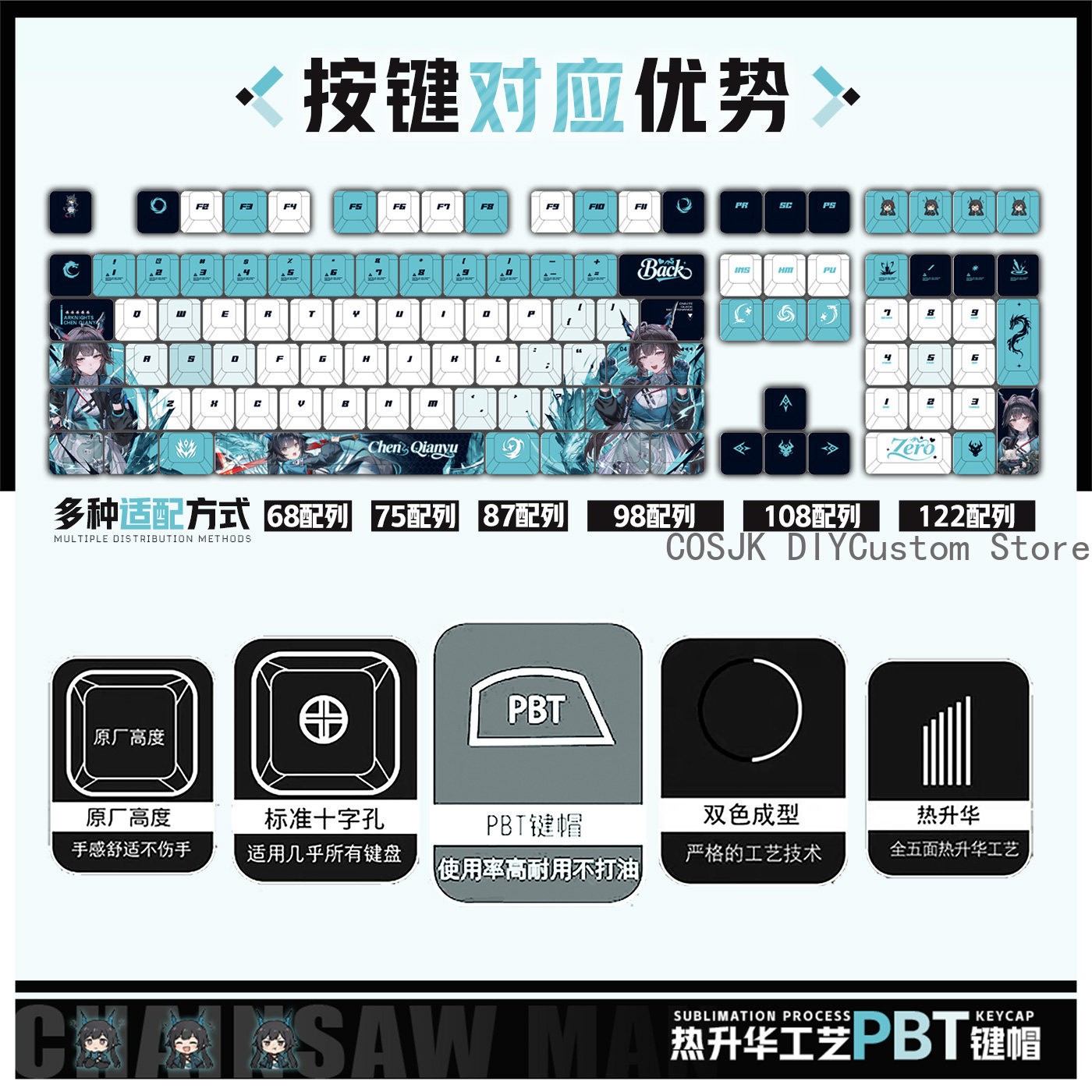 122 키 애니메이션 Chen Qianyu Arknig - Gaming Keyboard Top 리뷰 및 가격