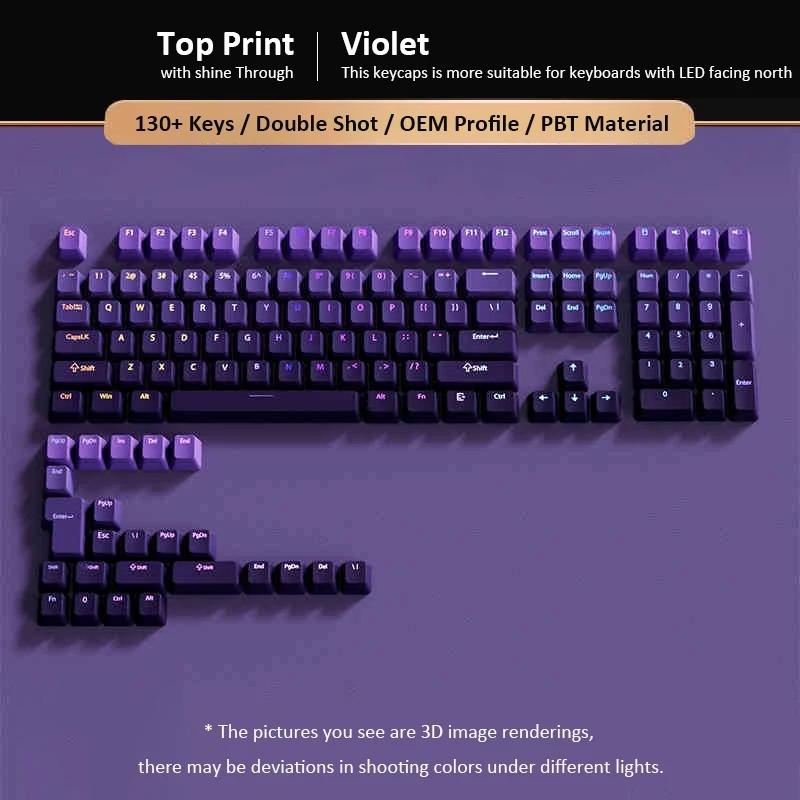 커스텀 그라디언트 바이올렛 OEM 프로파일 상단 조명  - Gaming Keyboard Top 리뷰 및 가격