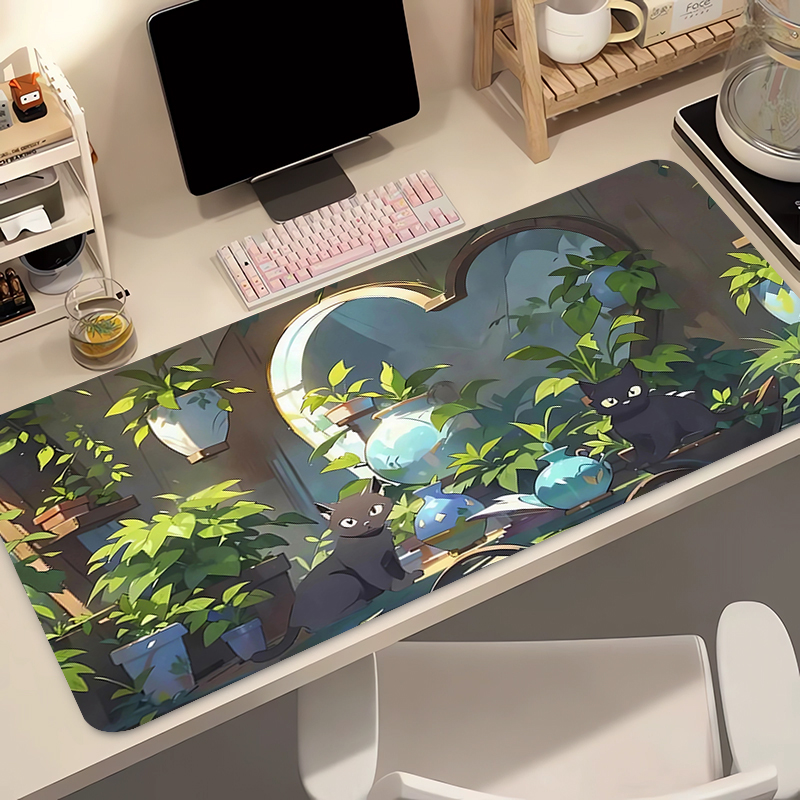 귀여운 검은 고양이 실리콘 소프트 게이밍 마우스 패드  - Gaming Keyboard Nearby 리뷰 및 가격