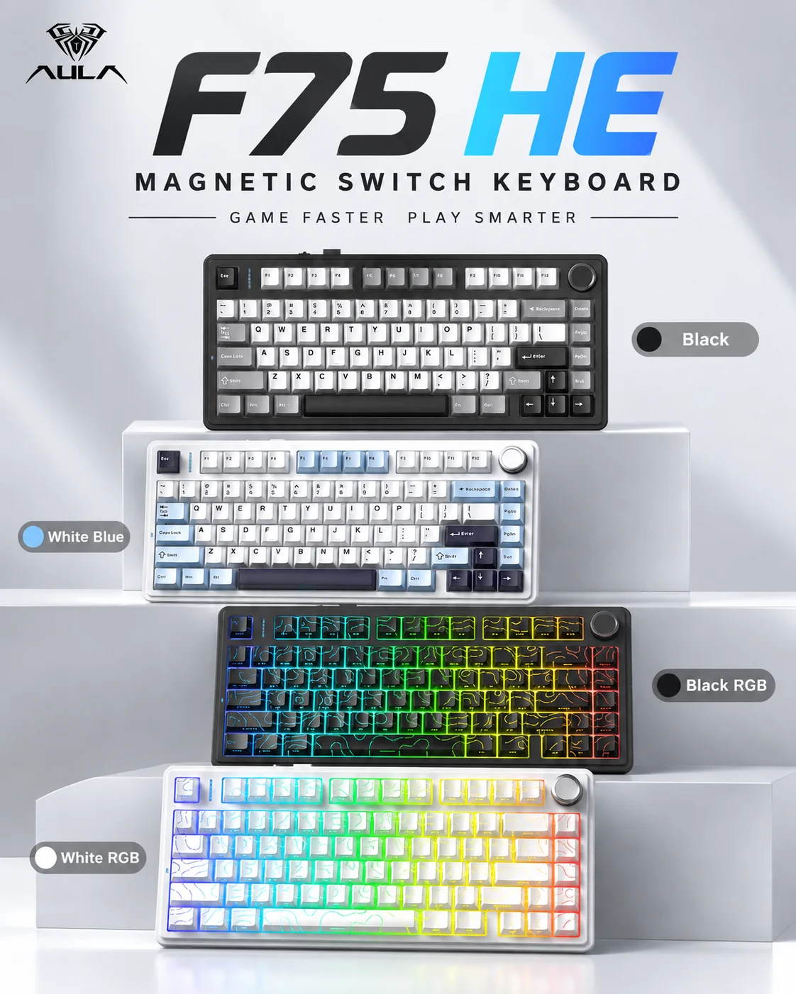 AULA F75 HE 마그네틱 키보드, 75% 크기의  - Gaming Keyboard Hall Effect Switches 리뷰 및 가격