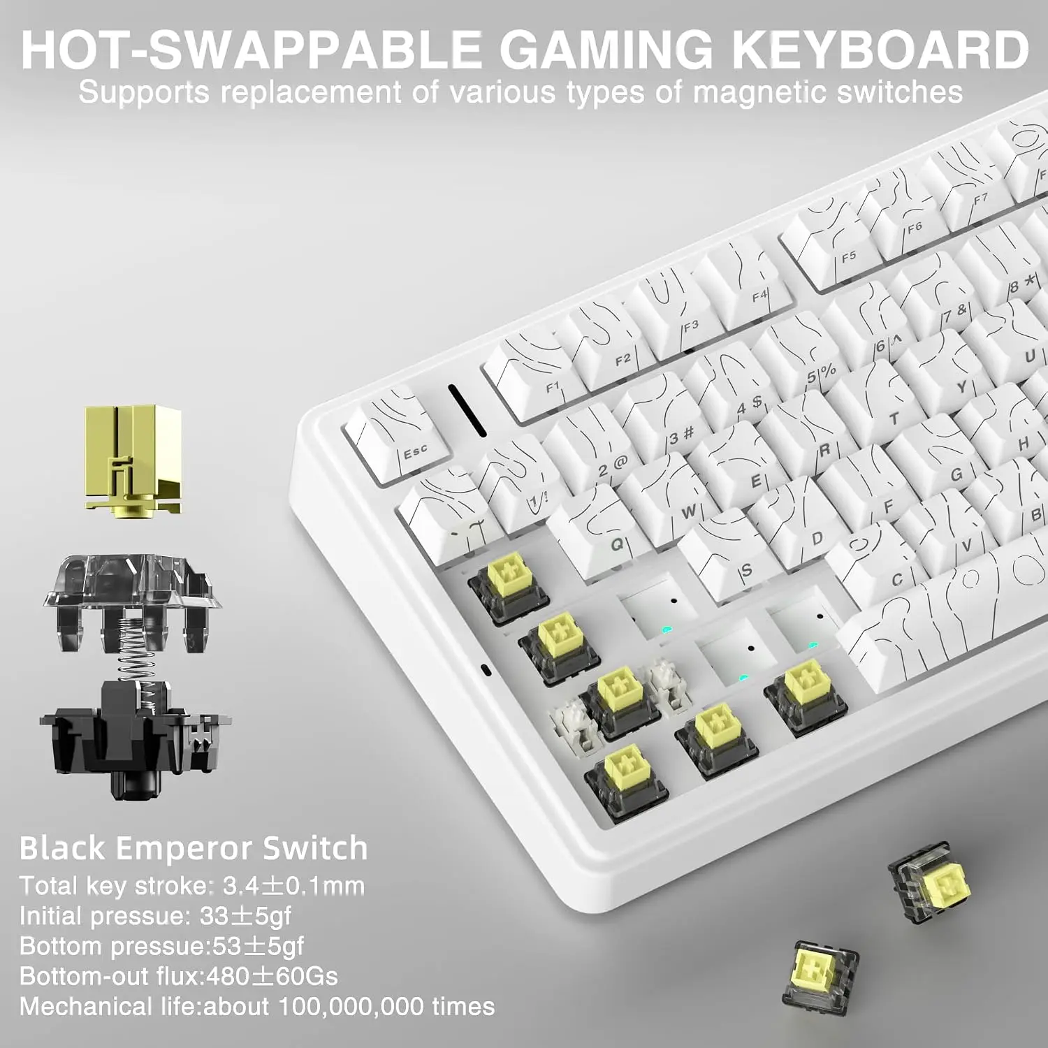 AULA F75 HE 마그네틱 키보드, 75% 크기의  - Gaming Keyboard Hall Effect Switches 리뷰 및 가격