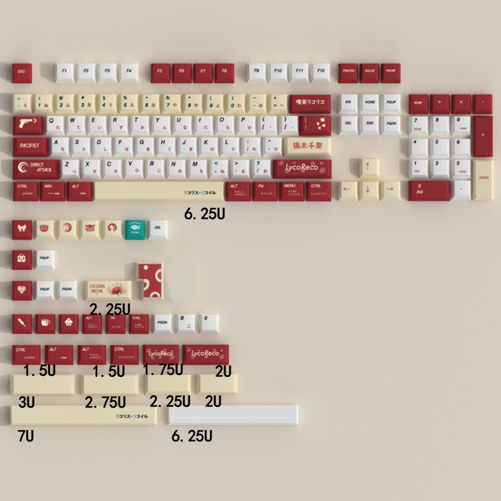 Lycoris Recoil Anime PBT 키캡 체리 - Gaming Keyboard Ergonomic 리뷰 및 가격